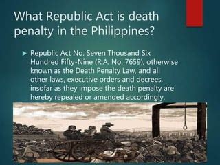 Republic Act No. 7659 Death Penalty Law Philippines .
